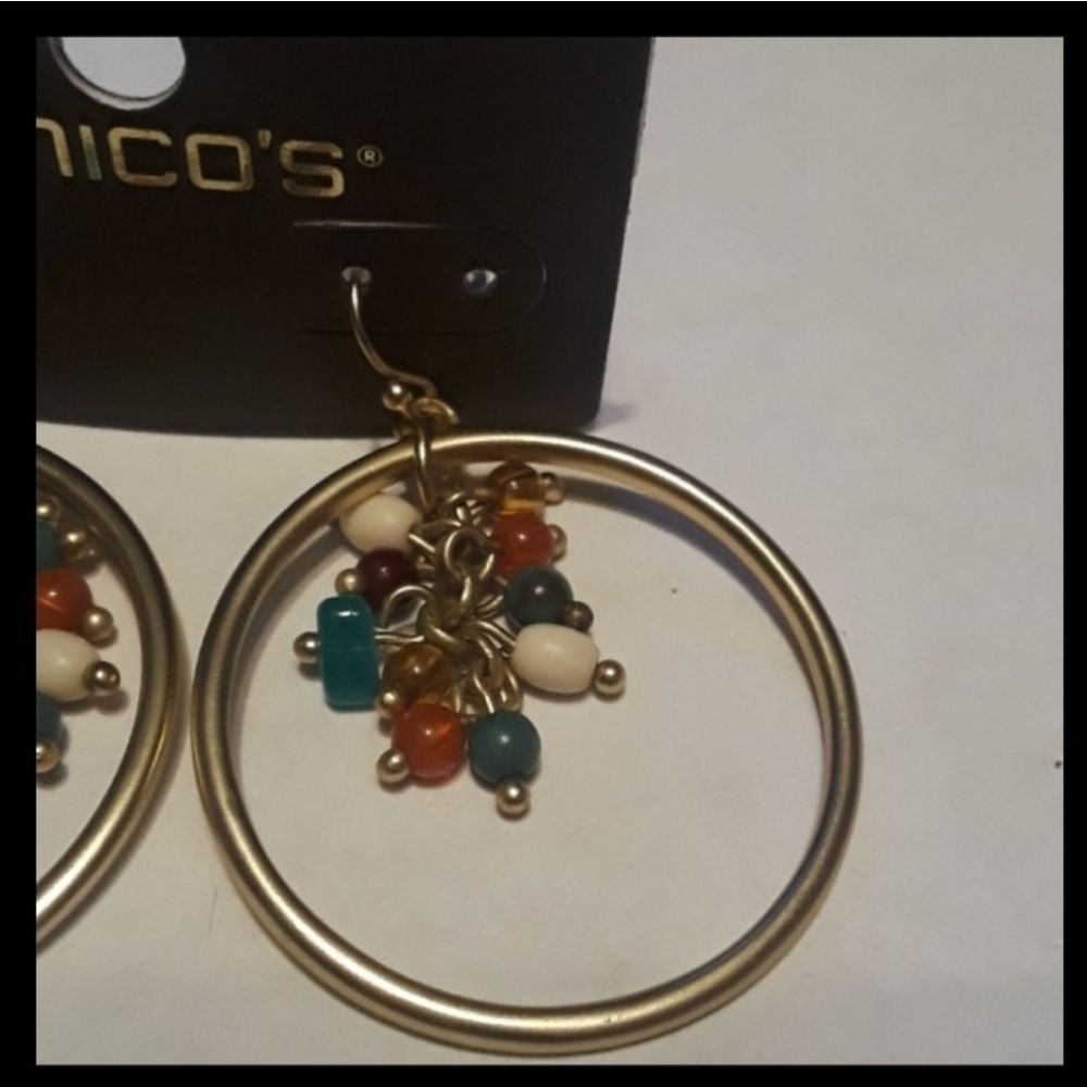 Sleek Multi-Color Cluster Hoop Earrings - Picture 5 of 9